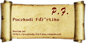 Poczkodi Fürtike névjegykártya